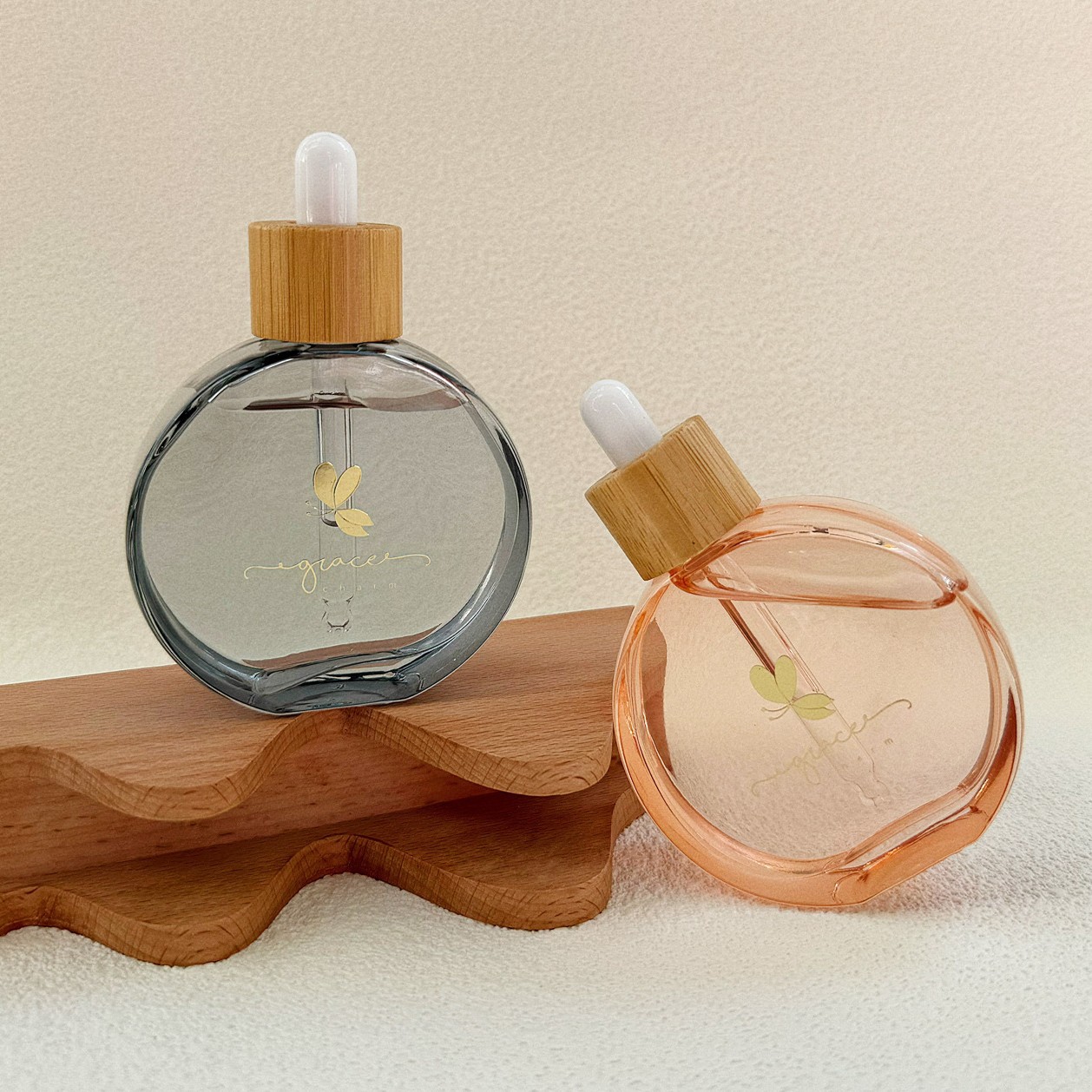 Juice Bottle Dropper - Стеклянный флакон-капельница 70 мл с бамбуковой