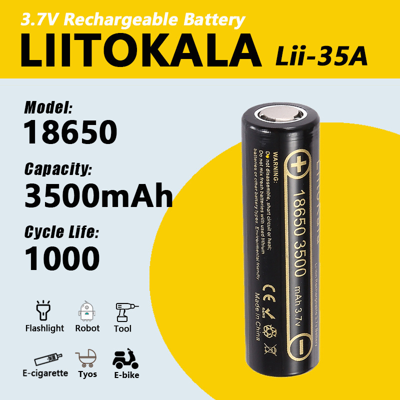 2-10 шт. LiitoKala Lii-35A 186 – обзор и цена Vape Battery 18650