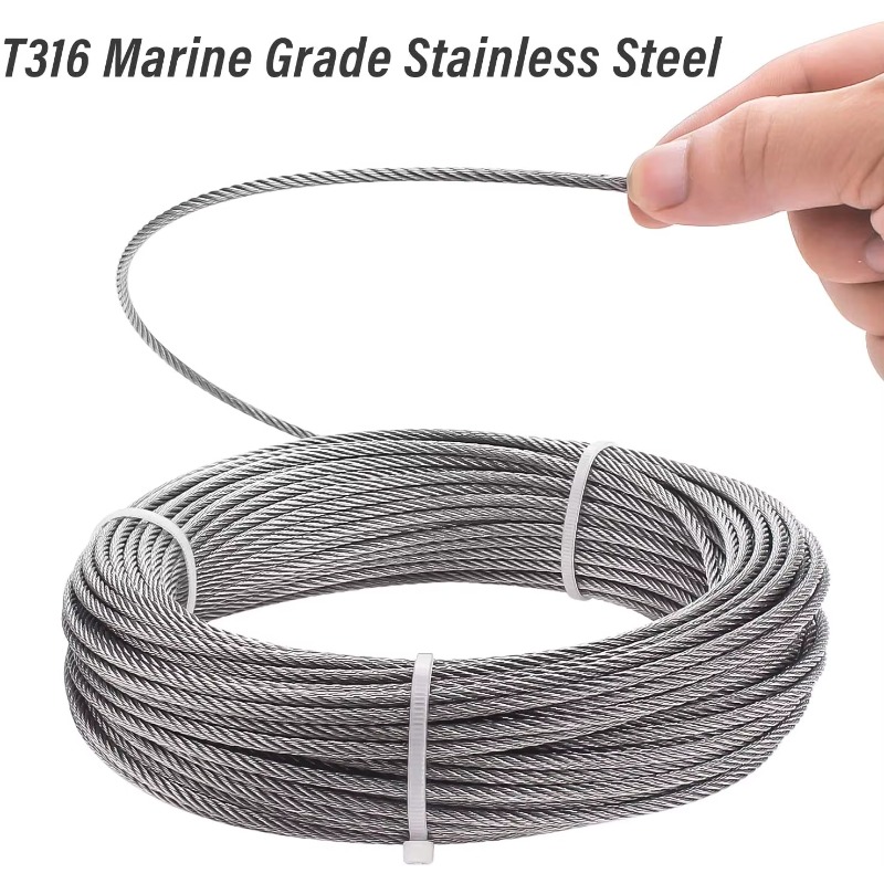 Трос 7X19 Диаметр 3,18 мм 3,2  – обзор и цена Stainless Wire Ss316